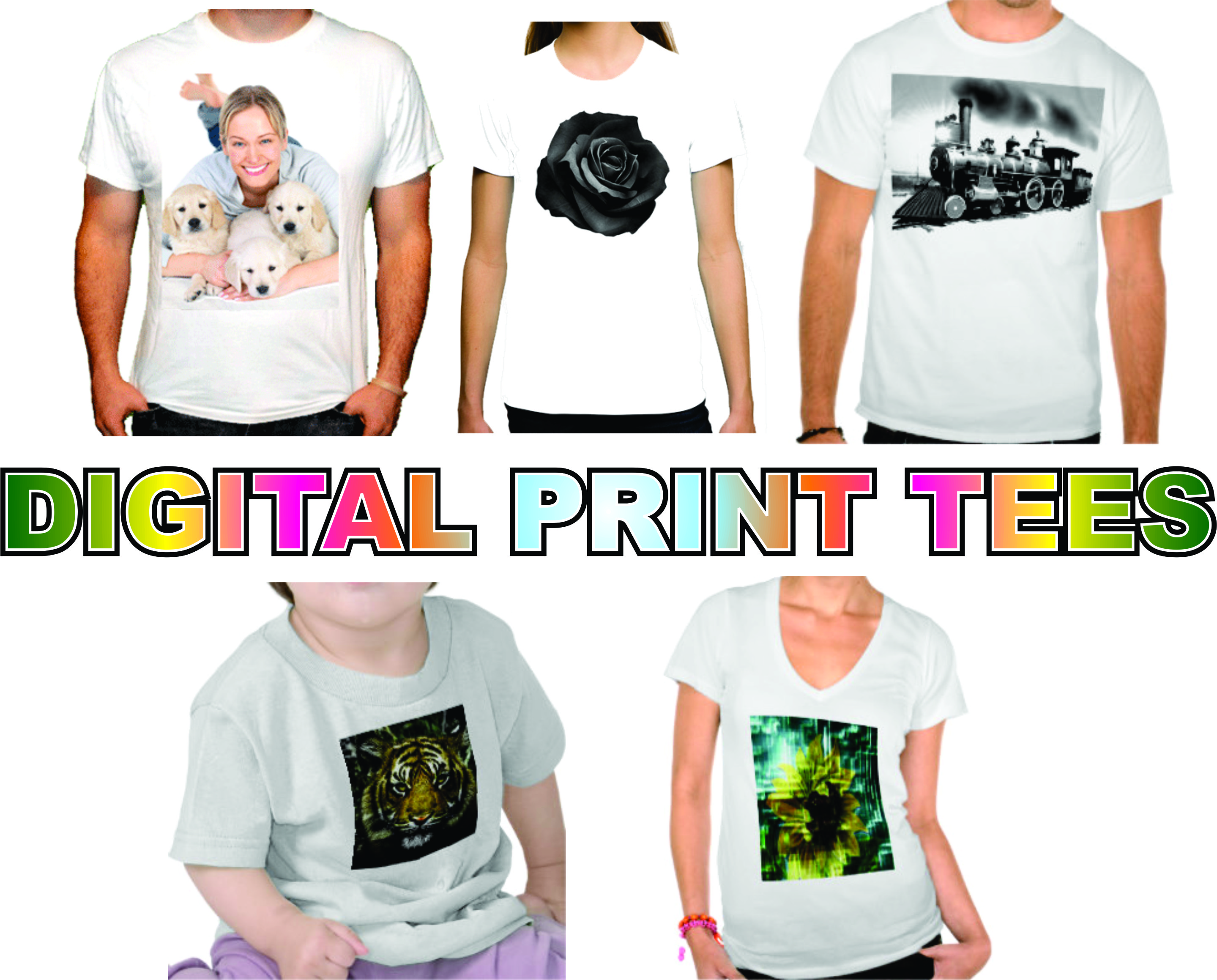 digital print tee shirts